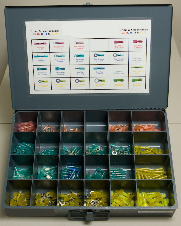 Heat Shrink Terminal Assortment Kit 1 Each - Click Image to Close